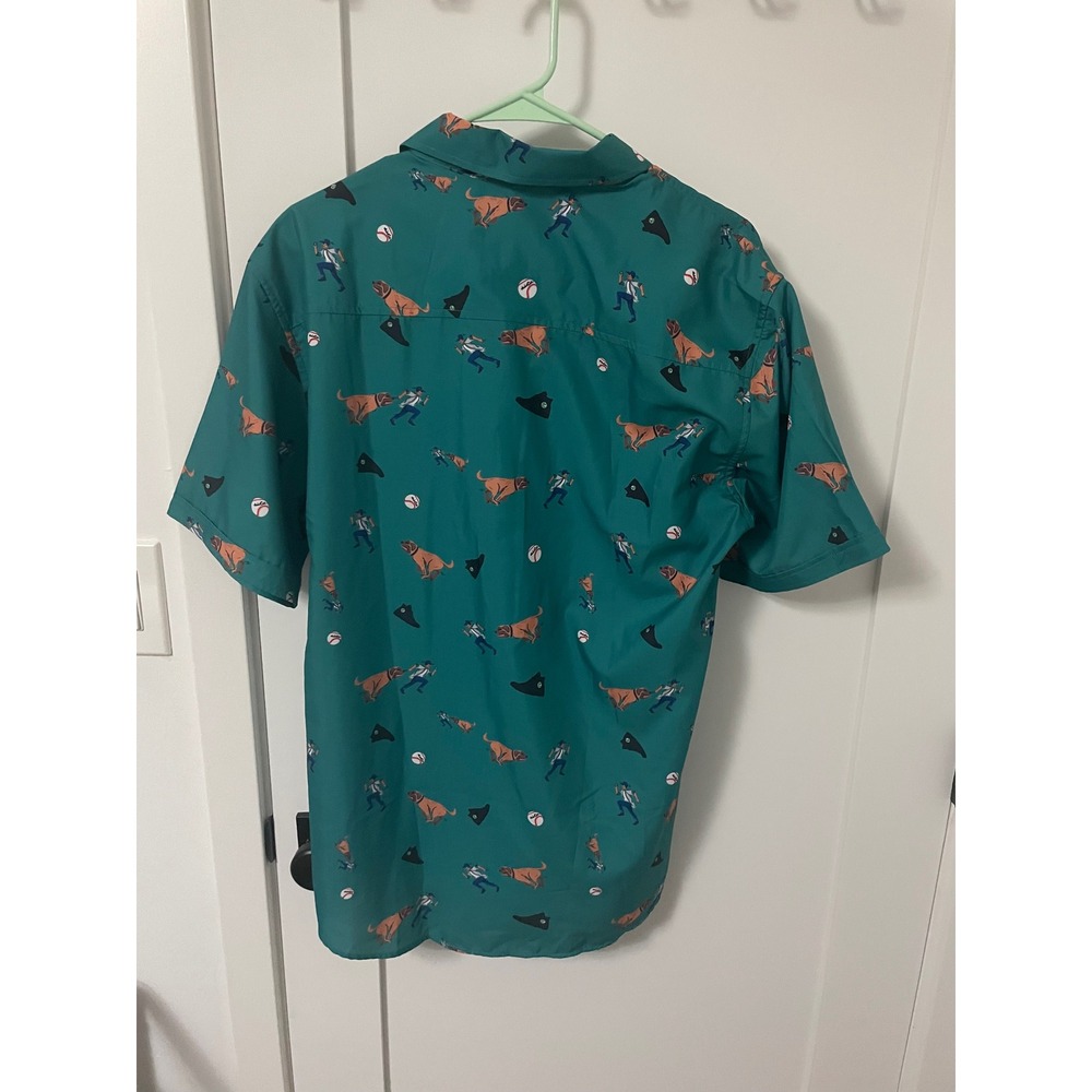 RSVLTS The Sandlot Dare Mighty Things Short Sleeve Button Up Shirt Mens Large - Picture 4 of 5